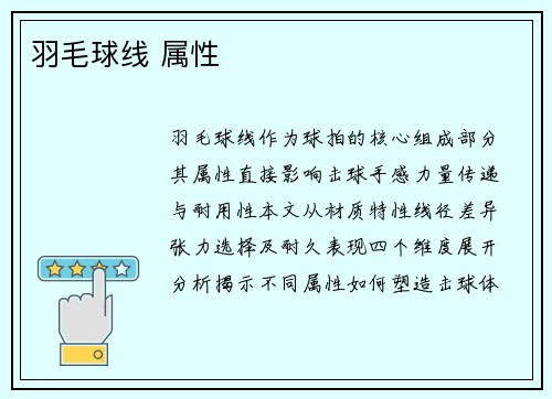 羽毛球线 属性
